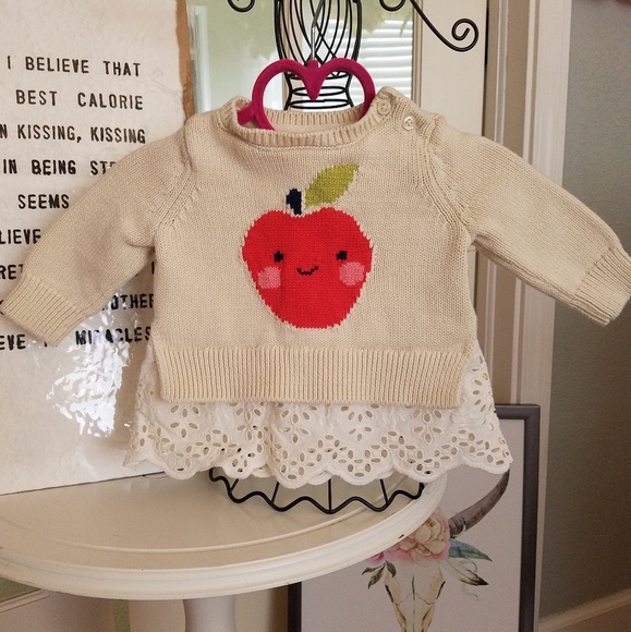 💕🍎 Baby Gap Apple Sweater - Picture 2 of 5